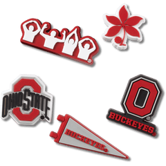Ohio State University 5 Pack Jibbitz™ charms | Crocs outlet