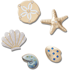 Gold Seashell 5 Pack Jibbitz™ charms | Crocs discount