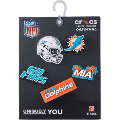 NFL Miami Dolphins 5 Pack Jibbitz Shoe Charm | Crocs discount