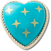 Turquoise and Gold Heart Jibbitz™ charms | Crocs near me