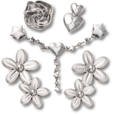 Silver Meta Floral 5 Pack Jibbitz™ charms | Crocs on sale