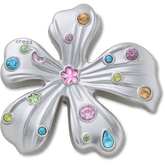 Silver Meta Gem Flower Jibbitz™ charms | Crocs US
