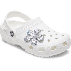 Silver Meta Gem Flower Jibbitz™ charms | Crocs US