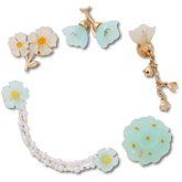Blue Dainty Floral 5 Pack Jibbitz™ charms | Crocs on sale