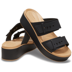 Brooklyn Buckle Matte Wrap Low Wedge | Crocs discount