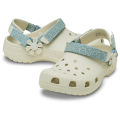Kids’ Classic Denim Flower Adjustable Backstrap Clog | Crocs US