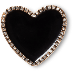 Black Heart with Gold Outline Jibbitz™ charms | Crocs near me