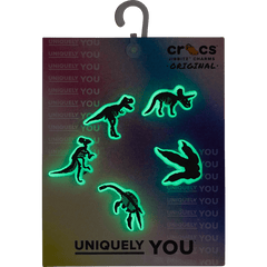 Glow In The Dark Dino 5 Pack Jibbitz Shoe Charm | Crocs on sale