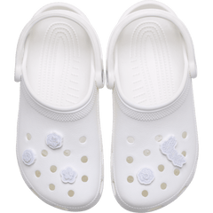 White Elegant Floral 5 Pack Jibbitz™ charms | Crocs on sale