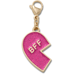 Pink Glitter BFF Charm Left Jibbitz Shoe Charm | Crocs outlet