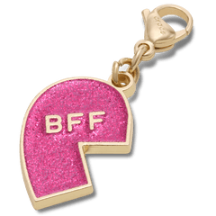 Pink Glitter BFF Charm Left Jibbitz Shoe Charm | Crocs outlet