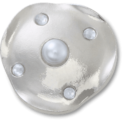 Silver and Pearl Disc Jibbitz™ charms | Crocs sale