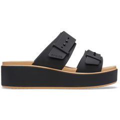 Brooklyn Buckle Matte Wrap Low Wedge | Crocs discount