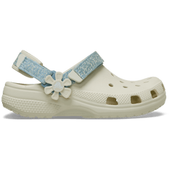 Kids’ Classic Denim Flower Adjustable Backstrap Clog | Crocs US