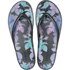 Miami Round Toe Dark Floral Flip | Crocs on sale