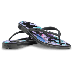 Miami Round Toe Dark Floral Flip | Crocs on sale